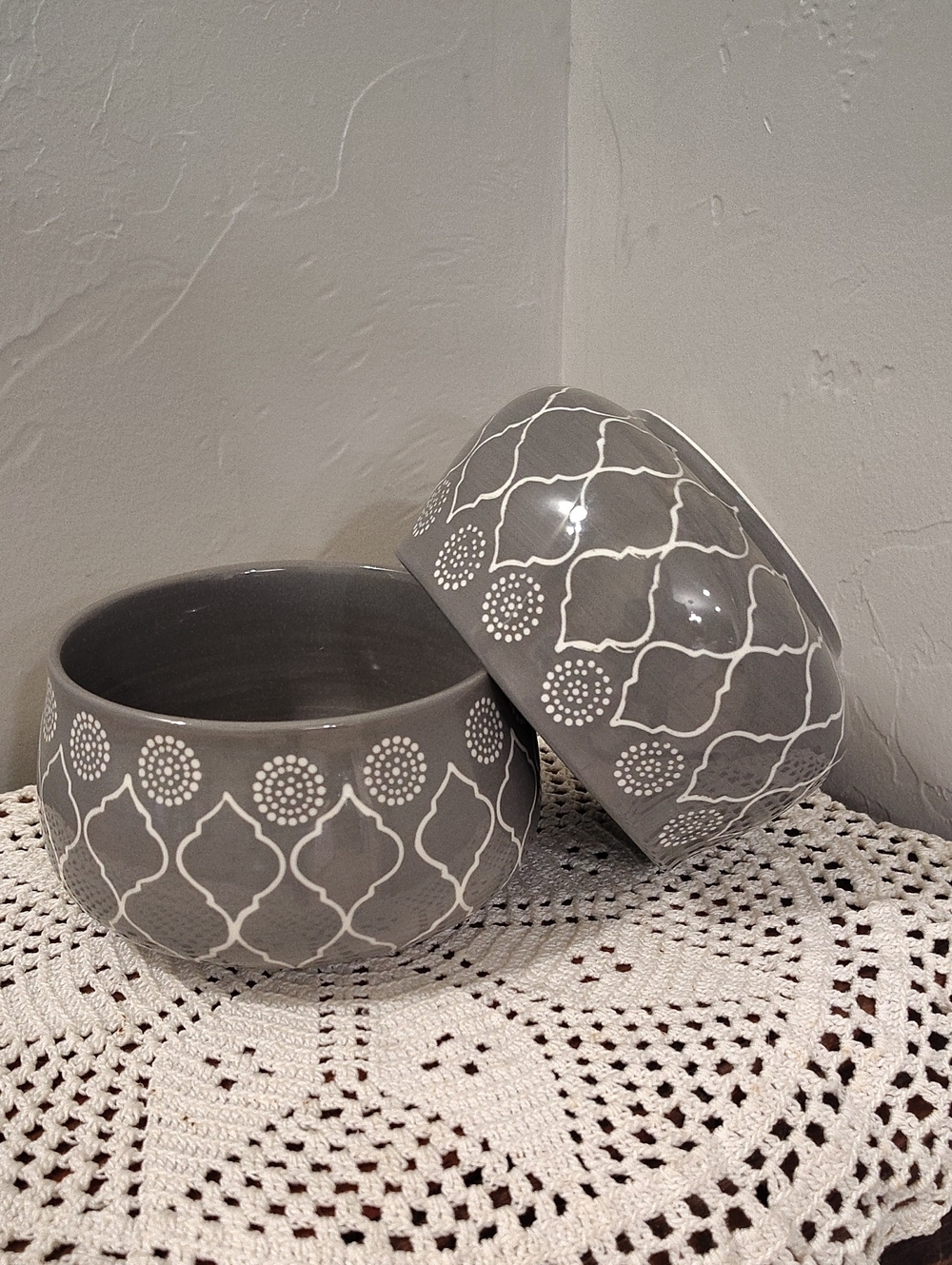Set of 2 Bowls Moroccan Design by Baum Bros 5.5” wide